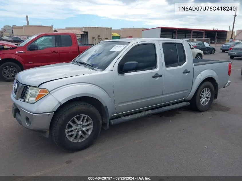 2006 Nissan Frontier Se VIN: 1N6AD07U76C418240 Lot: 40420757