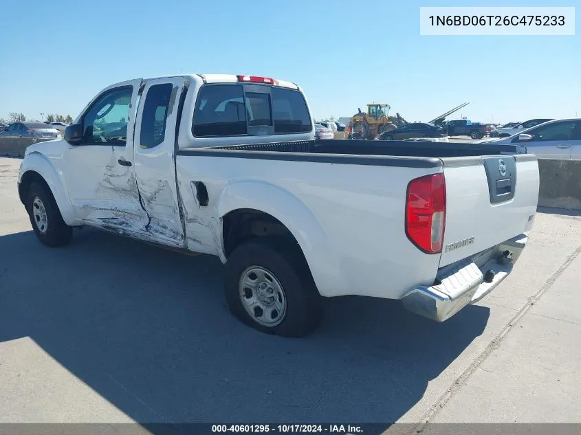 2006 Nissan Frontier Xe VIN: 1N6BD06T26C475233 Lot: 40601295