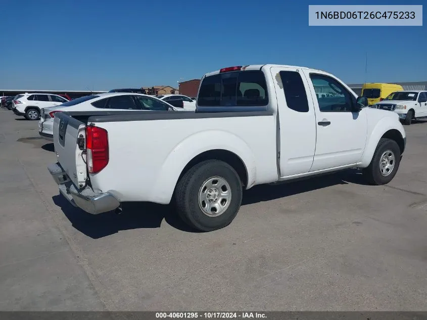 2006 Nissan Frontier Xe VIN: 1N6BD06T26C475233 Lot: 40601295