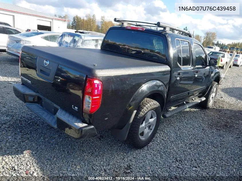 2006 Nissan Frontier Le VIN: 1N6AD07U76C439458 Lot: 40623412