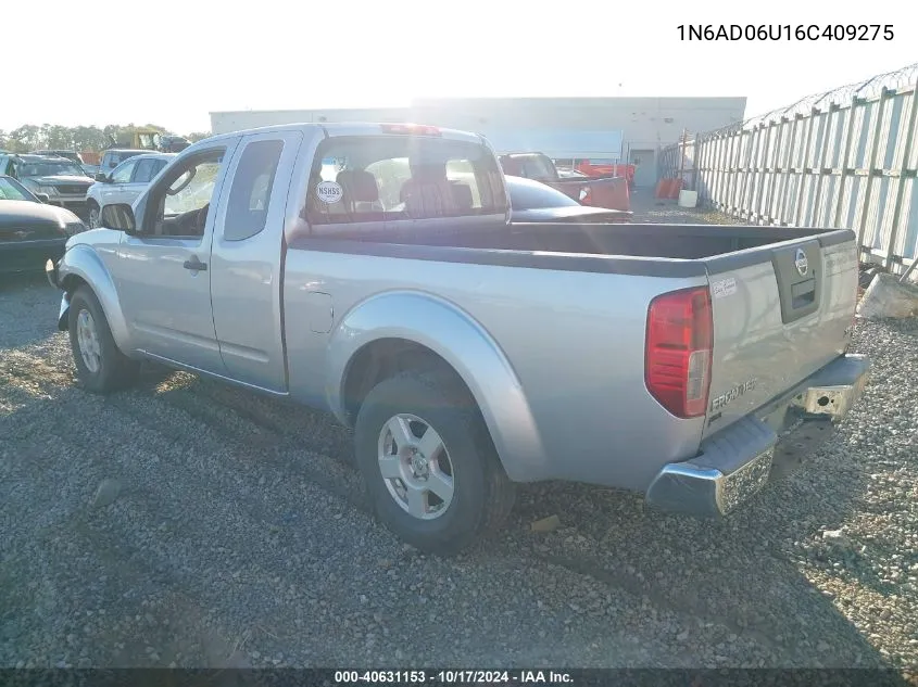 2006 Nissan Frontier Se VIN: 1N6AD06U16C409275 Lot: 40631153