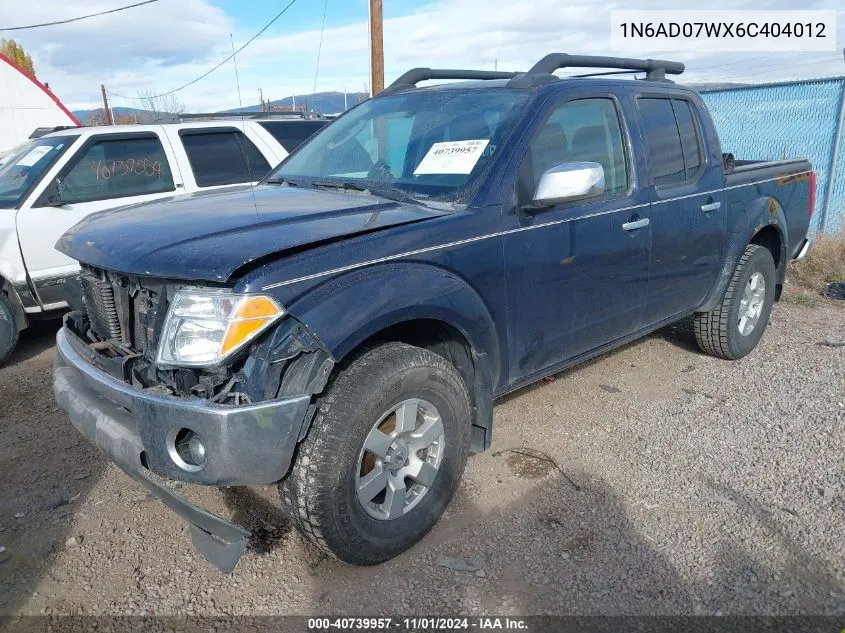 2006 Nissan Frontier Nismo Off Road VIN: 1N6AD07WX6C404012 Lot: 40739957