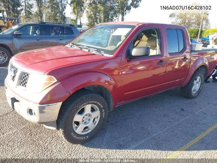 2006 Nissan Frontier Se VIN: 1N6AD07U16C428102 Lot: 40741655