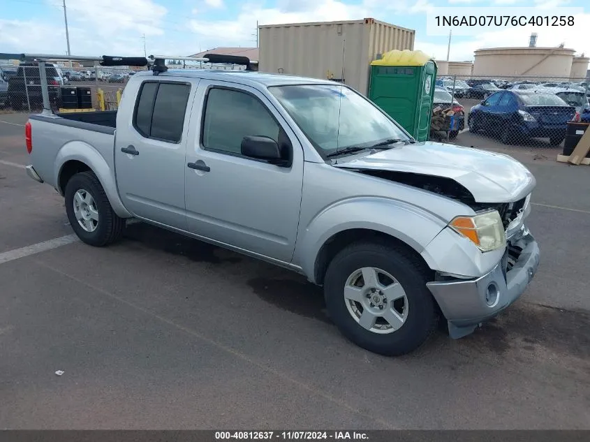 2006 Nissan Frontier Se VIN: 1N6AD07U76C401258 Lot: 40812637