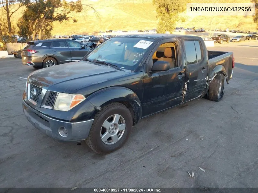 2006 Nissan Frontier Se VIN: 1N6AD07UX6C432956 Lot: 40818927