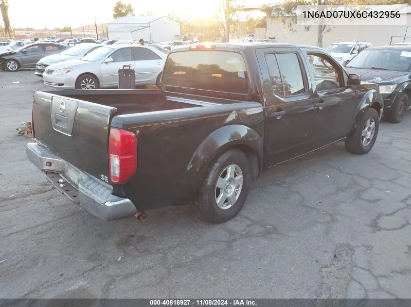 2006 Nissan Frontier Se VIN: 1N6AD07UX6C432956 Lot: 40818927