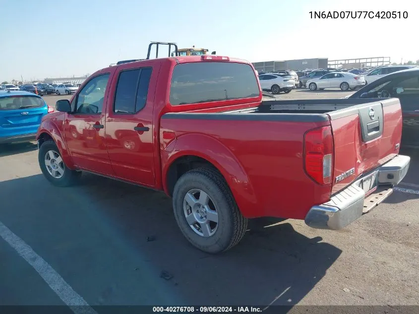 1N6AD07U77C420510 2007 Nissan Frontier Se