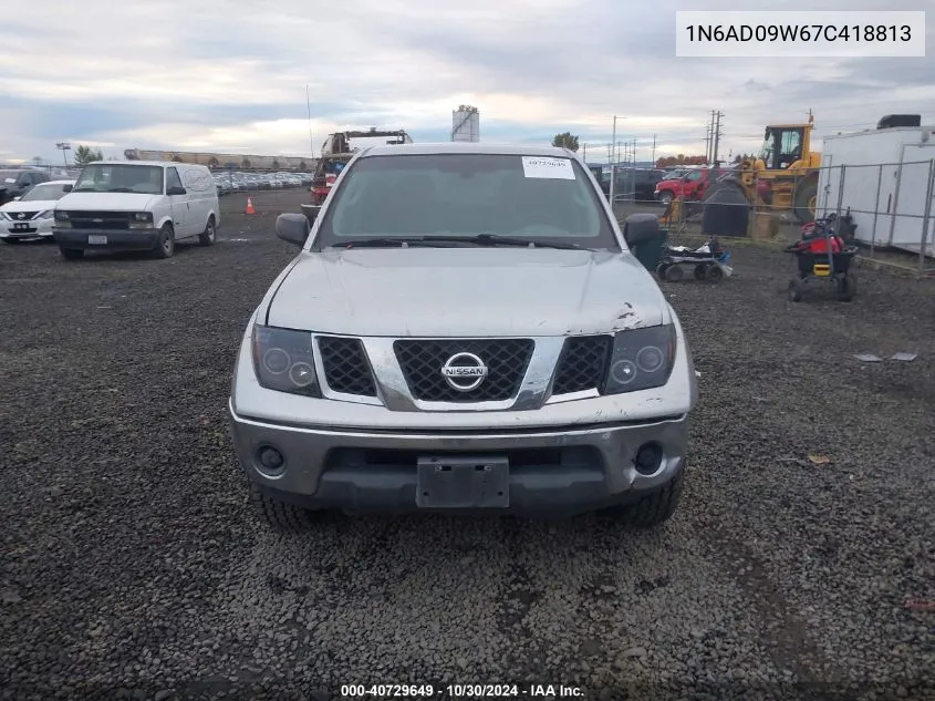 2007 Nissan Frontier Se VIN: 1N6AD09W67C418813 Lot: 40729649