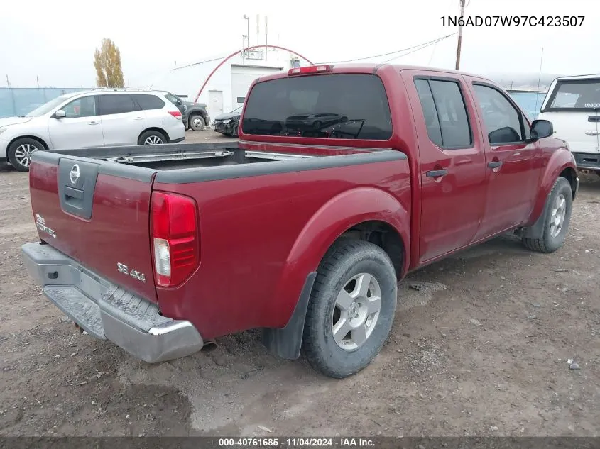 2007 Nissan Frontier Se VIN: 1N6AD07W97C423507 Lot: 40761685