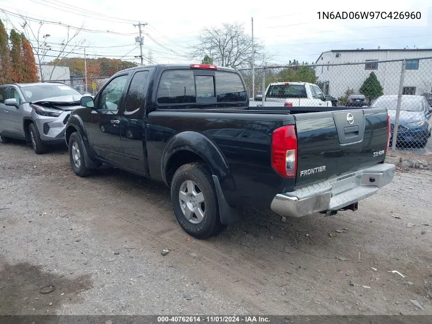 2007 Nissan Frontier Se VIN: 1N6AD06W97C426960 Lot: 40762614