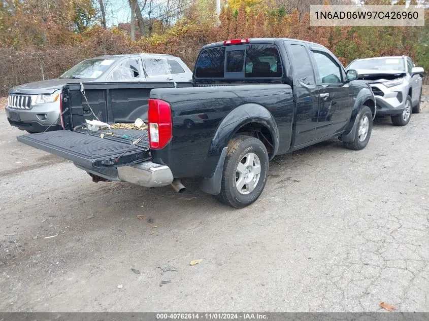 2007 Nissan Frontier Se VIN: 1N6AD06W97C426960 Lot: 40762614