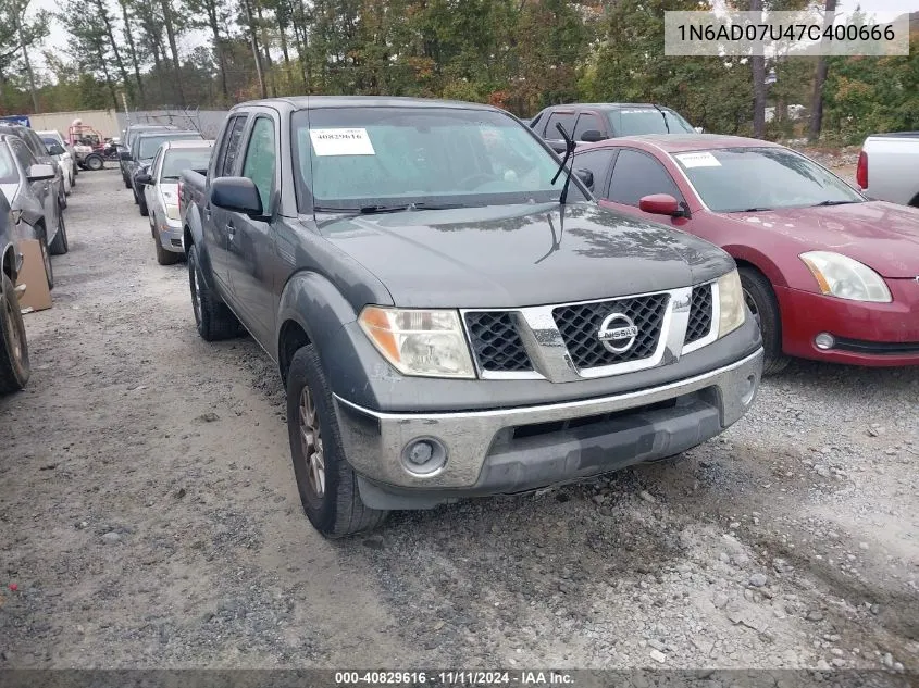 2007 Nissan Frontier Se VIN: 1N6AD07U47C400666 Lot: 40829616