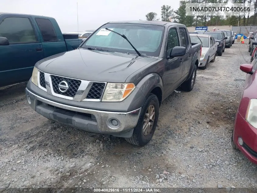 2007 Nissan Frontier Se VIN: 1N6AD07U47C400666 Lot: 40829616