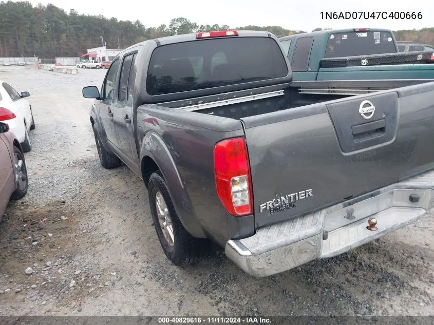 2007 Nissan Frontier Se VIN: 1N6AD07U47C400666 Lot: 40829616