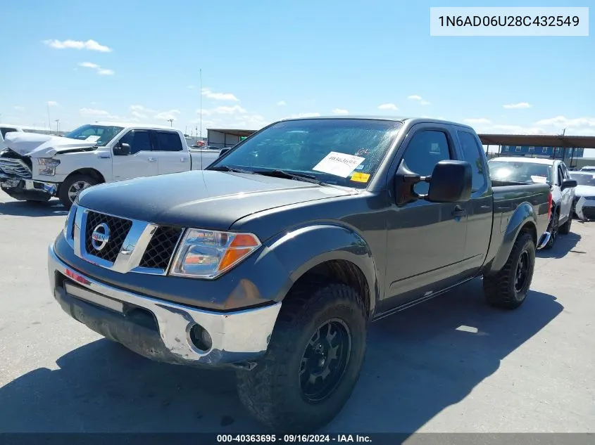 1N6AD06U28C432549 2008 Nissan Frontier Se