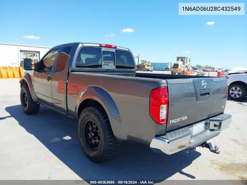 1N6AD06U28C432549 2008 Nissan Frontier Se