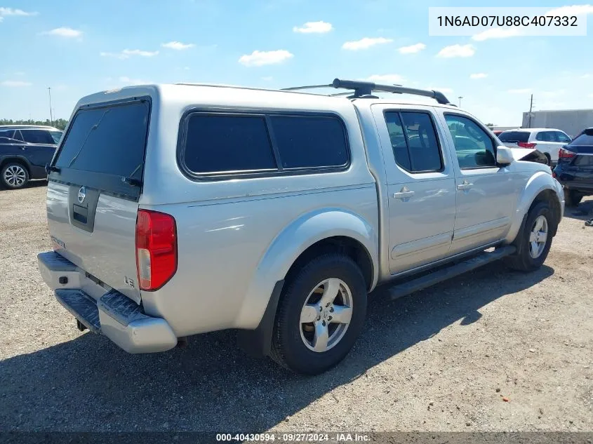 1N6AD07U88C407332 2008 Nissan Frontier Le