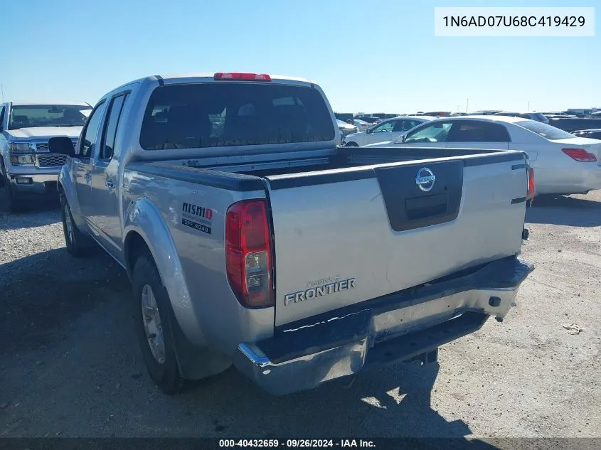 2008 Nissan Frontier Nismo Off Road VIN: 1N6AD07U68C419429 Lot: 40432659