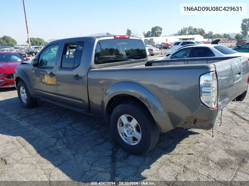 2008 Nissan Frontier Se VIN: 1N6AD09U08C429631 Lot: 40470094