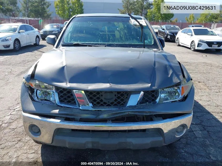 2008 Nissan Frontier Se VIN: 1N6AD09U08C429631 Lot: 40470094