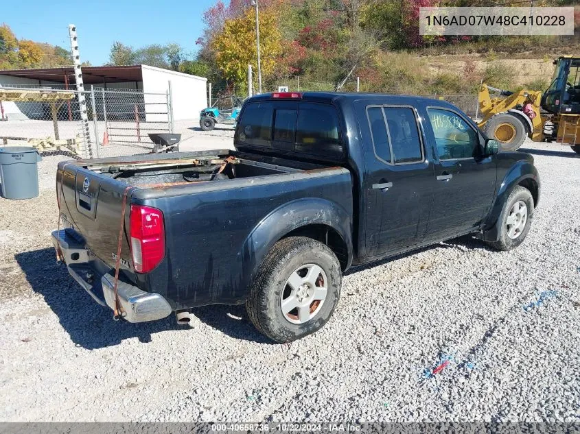 2008 Nissan Frontier Se VIN: 1N6AD07W48C410228 Lot: 40658736