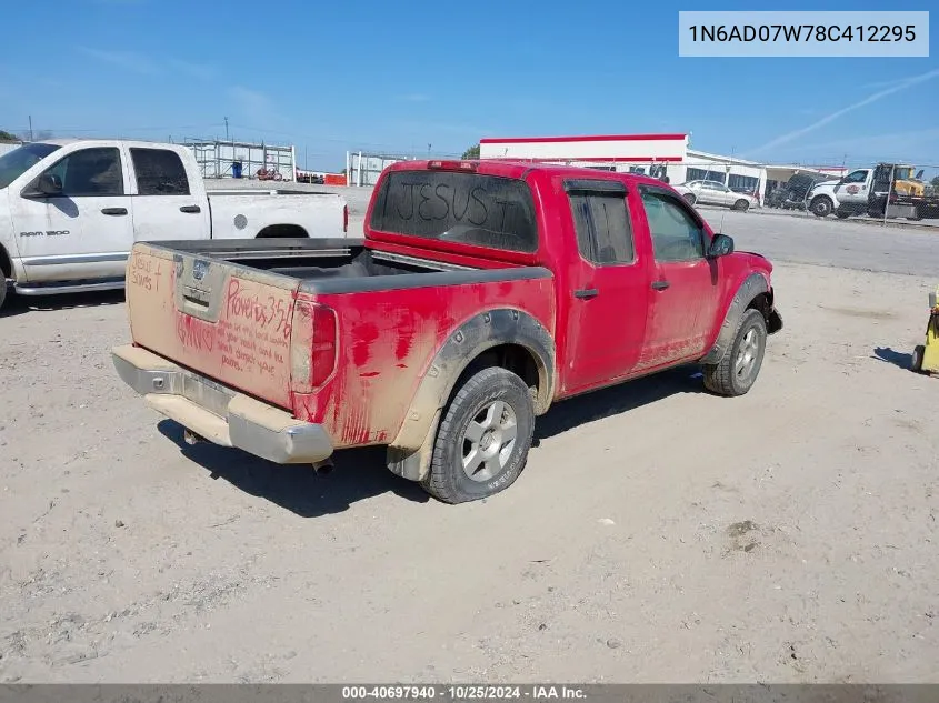 2008 Nissan Frontier Se VIN: 1N6AD07W78C412295 Lot: 40697940