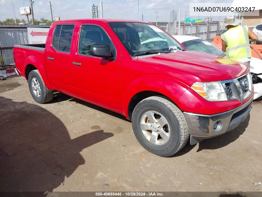 2009 Nissan Frontier Se VIN: 1N6AD07U69C403247 Lot: 40695448