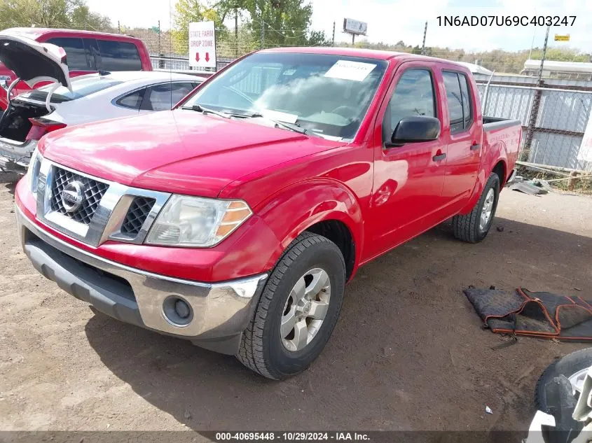 2009 Nissan Frontier Se VIN: 1N6AD07U69C403247 Lot: 40695448