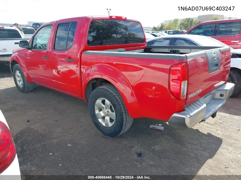 2009 Nissan Frontier Se VIN: 1N6AD07U69C403247 Lot: 40695448