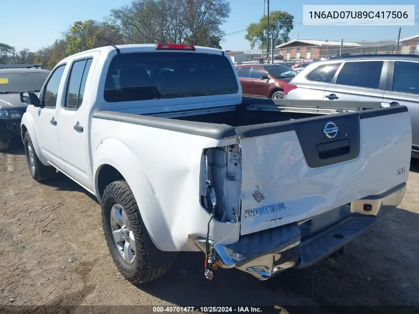 2009 Nissan Frontier Se VIN: 1N6AD07U89C417506 Lot: 40701477