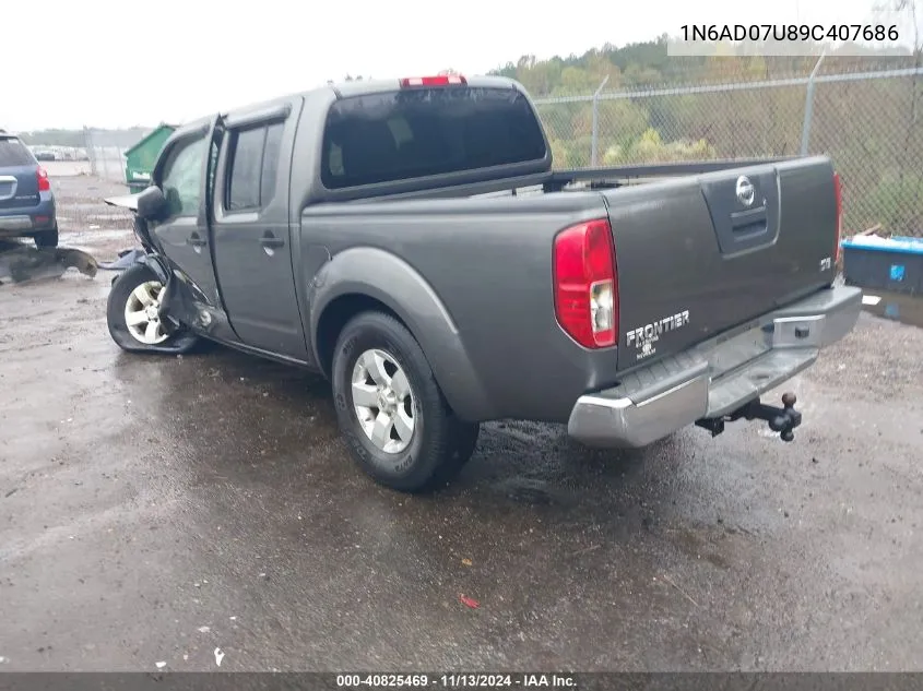 2009 Nissan Frontier Se VIN: 1N6AD07U89C407686 Lot: 40825469