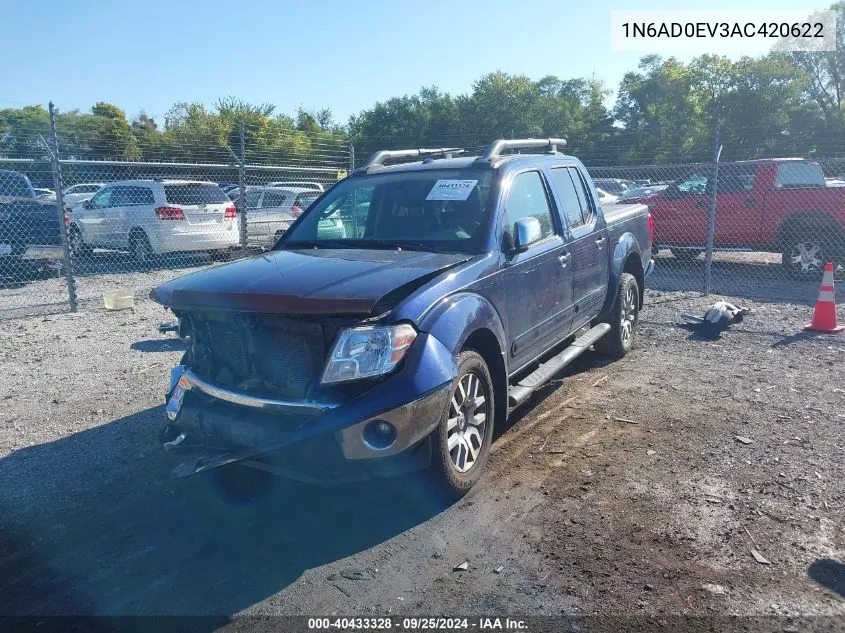 2010 Nissan Frontier Le VIN: 1N6AD0EV3AC420622 Lot: 40433328