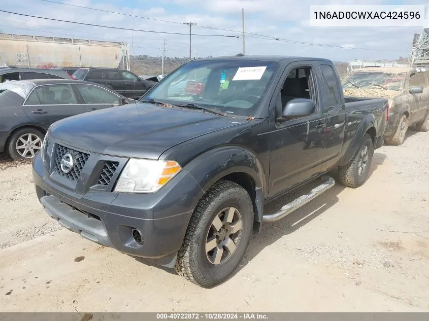 2010 Nissan Frontier Pro-4X VIN: 1N6AD0CWXAC424596 Lot: 40722872