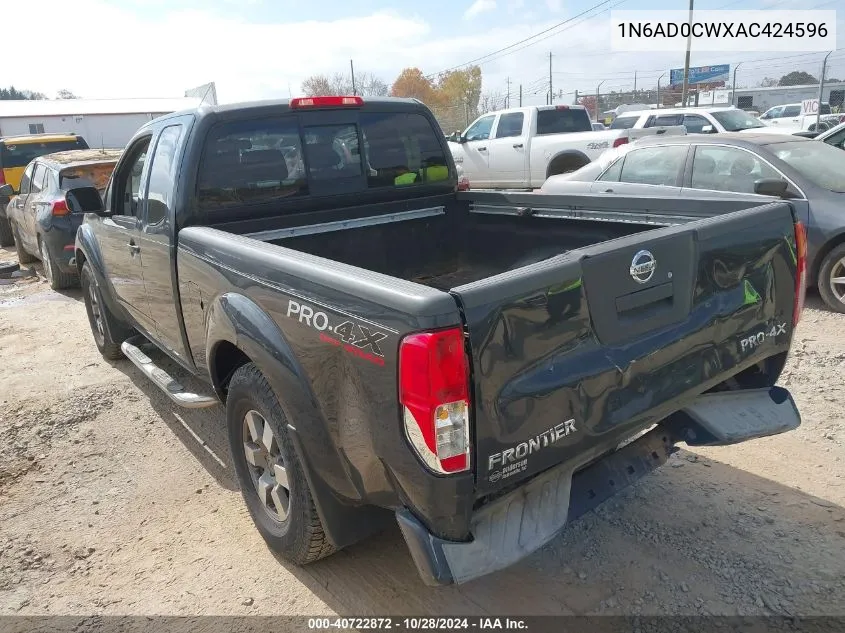 2010 Nissan Frontier Pro-4X VIN: 1N6AD0CWXAC424596 Lot: 40722872