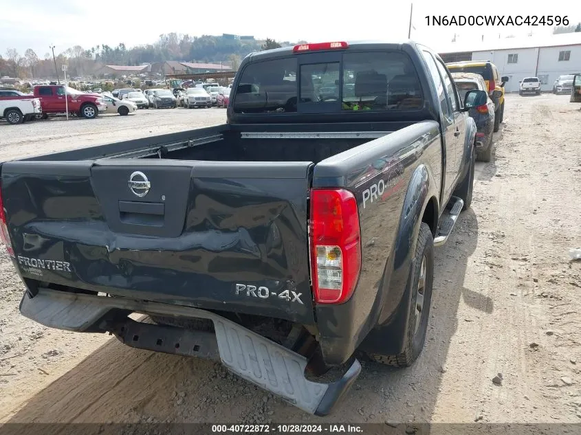 2010 Nissan Frontier Pro-4X VIN: 1N6AD0CWXAC424596 Lot: 40722872