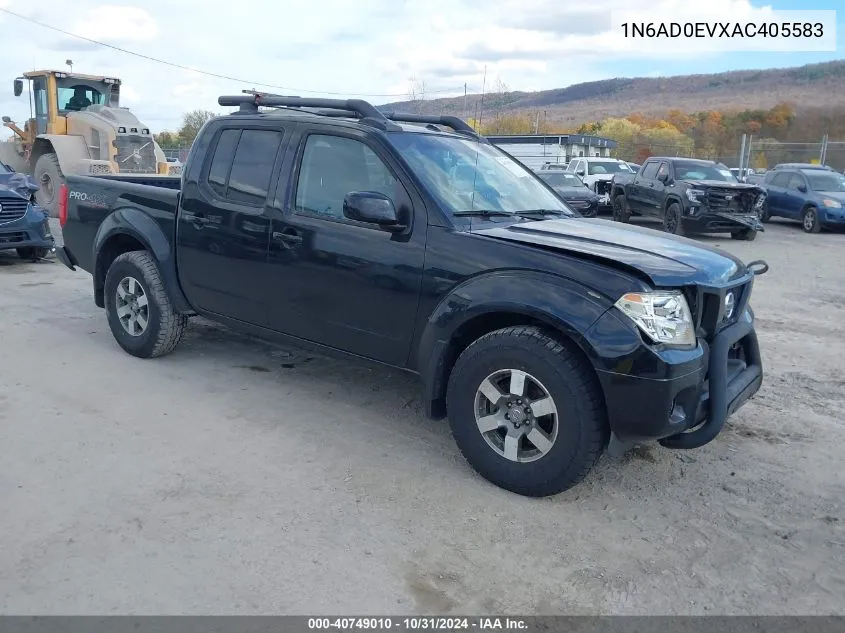 2010 Nissan Frontier Pro-4X VIN: 1N6AD0EVXAC405583 Lot: 40749010