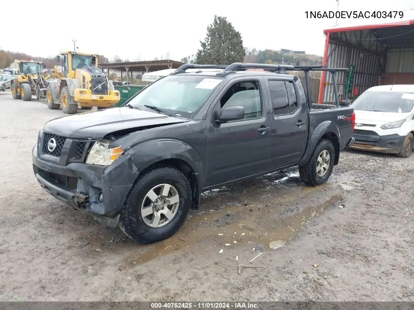 2010 Nissan Frontier Pro-4X VIN: 1N6AD0EV5AC403479 Lot: 40752425