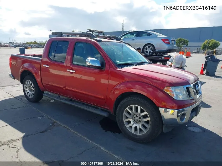 2011 Nissan Frontier Sl VIN: 1N6AD0ERXBC416149 Lot: 40717308