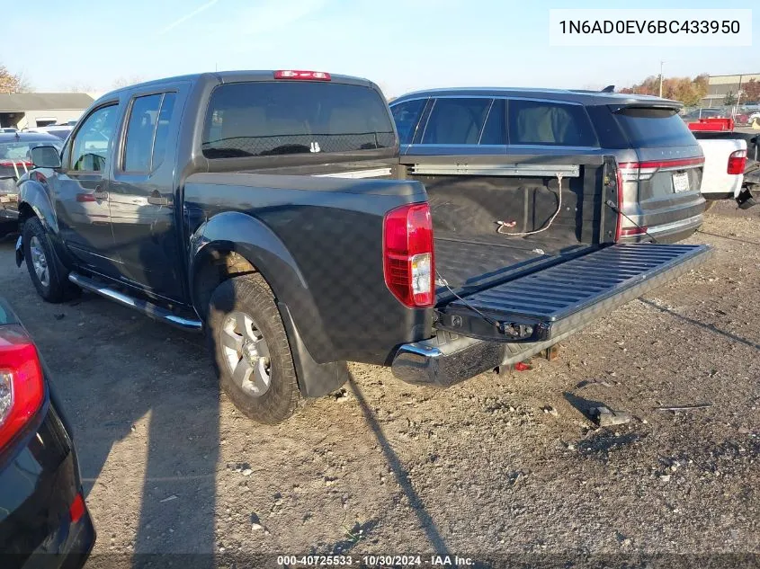 2011 Nissan Frontier Sv VIN: 1N6AD0EV6BC433950 Lot: 40725533