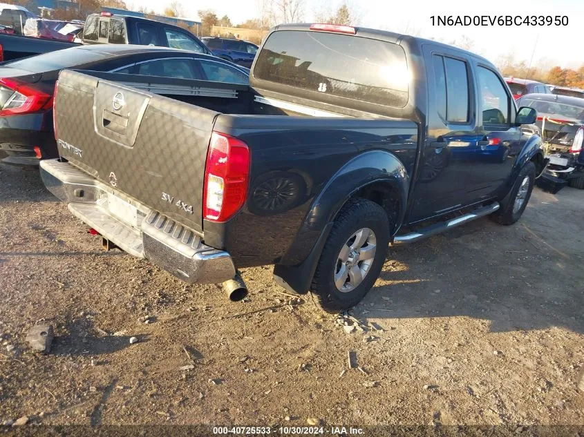 2011 Nissan Frontier Sv VIN: 1N6AD0EV6BC433950 Lot: 40725533