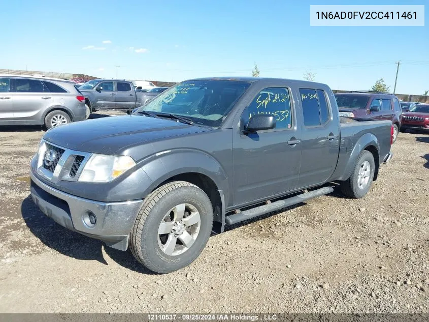 2012 Nissan Frontier VIN: 1N6AD0FV2CC411461 Lot: 12110537