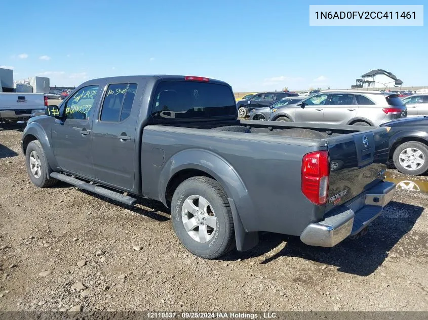 1N6AD0FV2CC411461 2012 Nissan Frontier