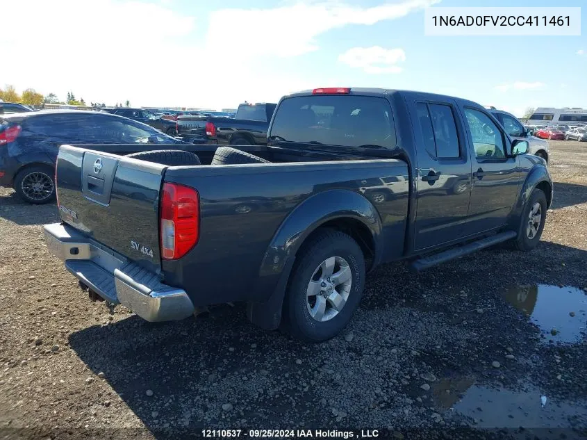 2012 Nissan Frontier VIN: 1N6AD0FV2CC411461 Lot: 12110537