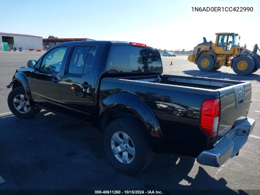 2012 Nissan Frontier Sv VIN: 1N6AD0ER1CC422990 Lot: 40611260