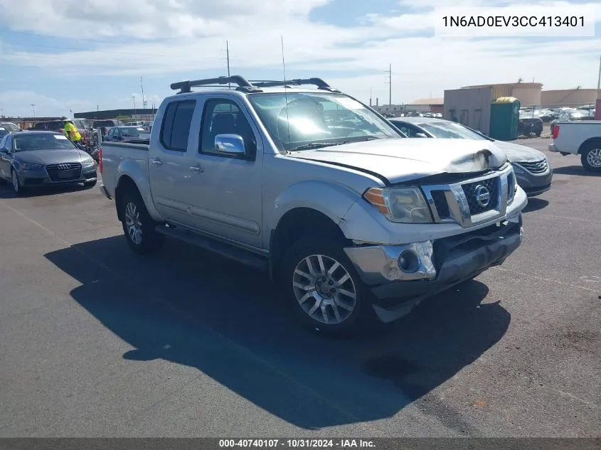 2012 Nissan Frontier Sl VIN: 1N6AD0EV3CC413401 Lot: 40740107