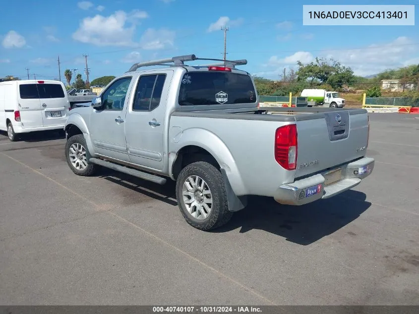 2012 Nissan Frontier Sl VIN: 1N6AD0EV3CC413401 Lot: 40740107