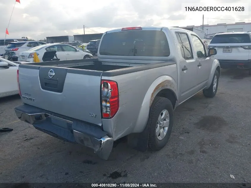 2012 Nissan Frontier Sv VIN: 1N6AD0ER0CC401628 Lot: 40810290