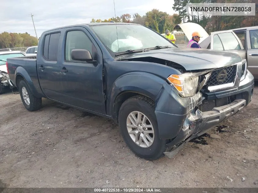 2014 Nissan Frontier Sv VIN: 1N6AD0FR1EN728058 Lot: 40722538