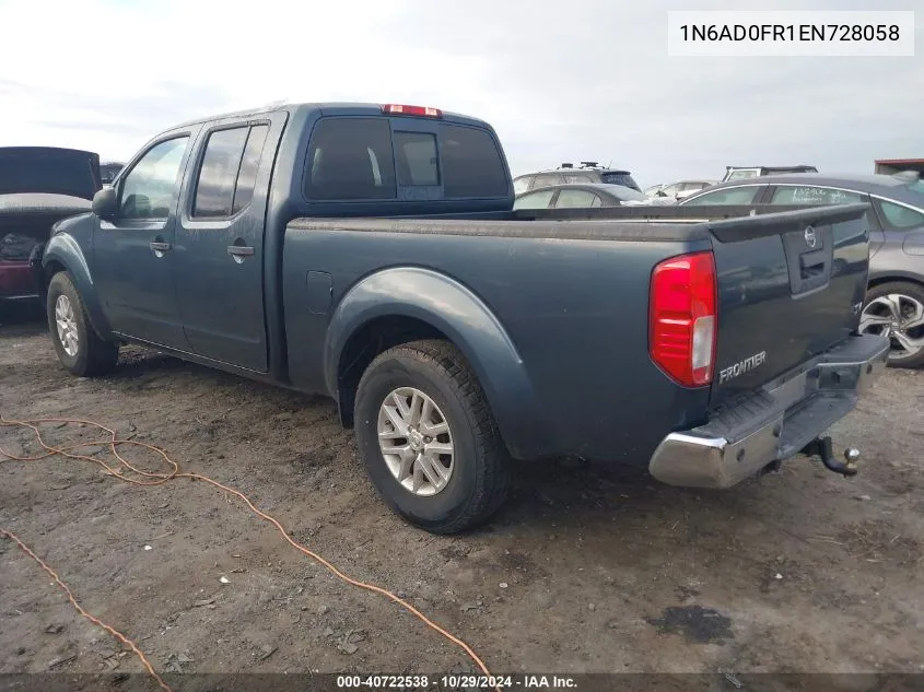 1N6AD0FR1EN728058 2014 Nissan Frontier Sv