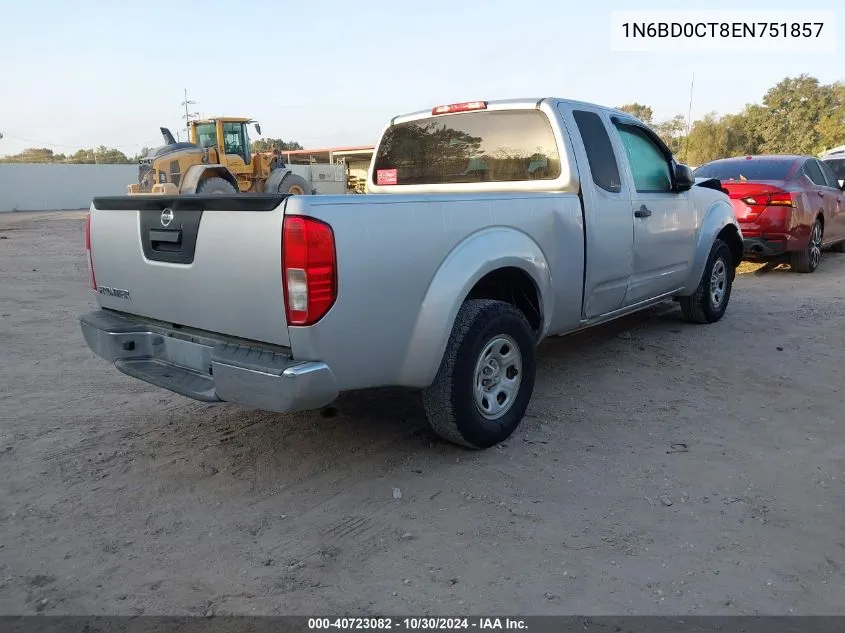 2014 Nissan Frontier S VIN: 1N6BD0CT8EN751857 Lot: 40723082